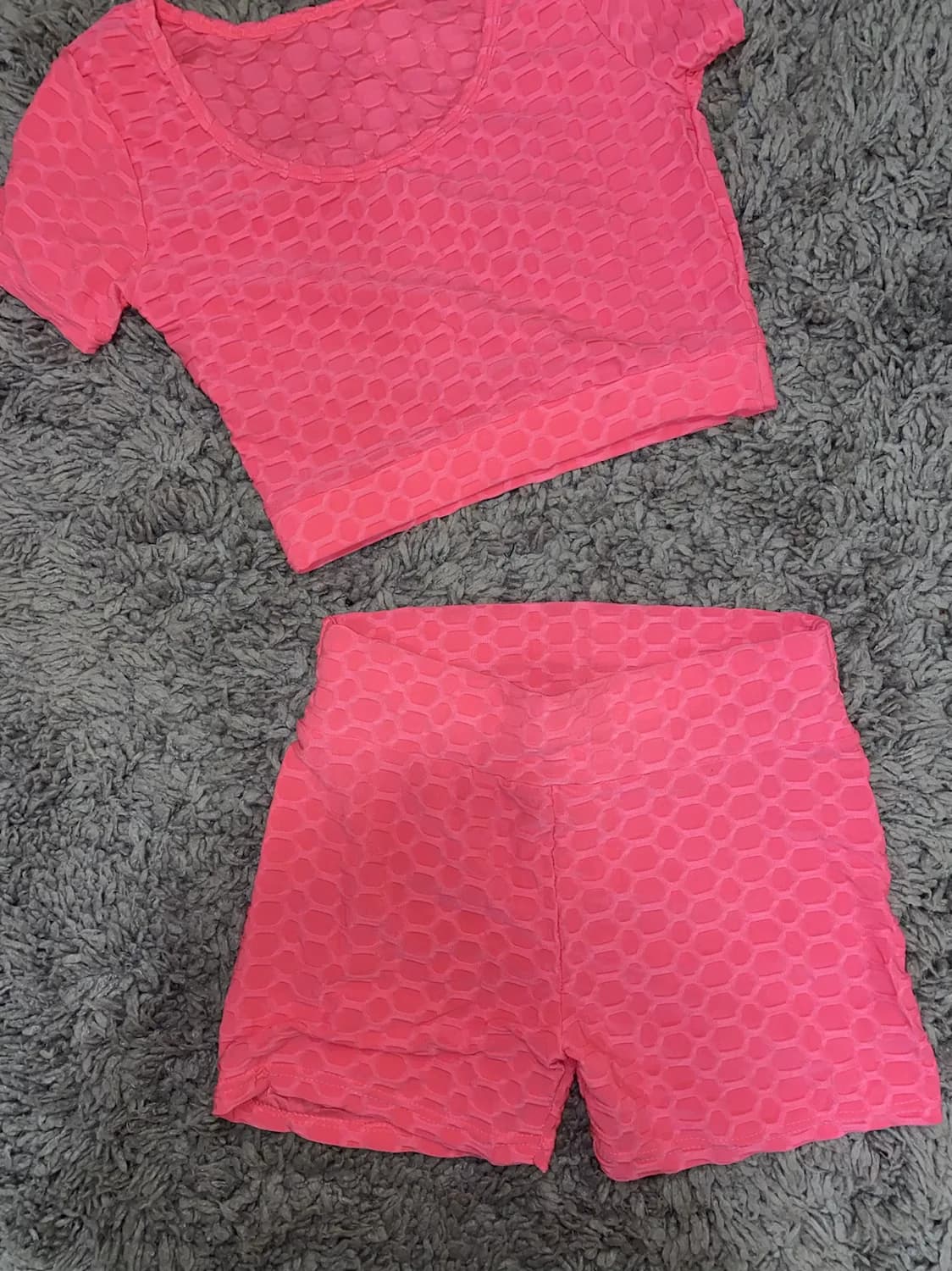 Neon Pink gather me short set