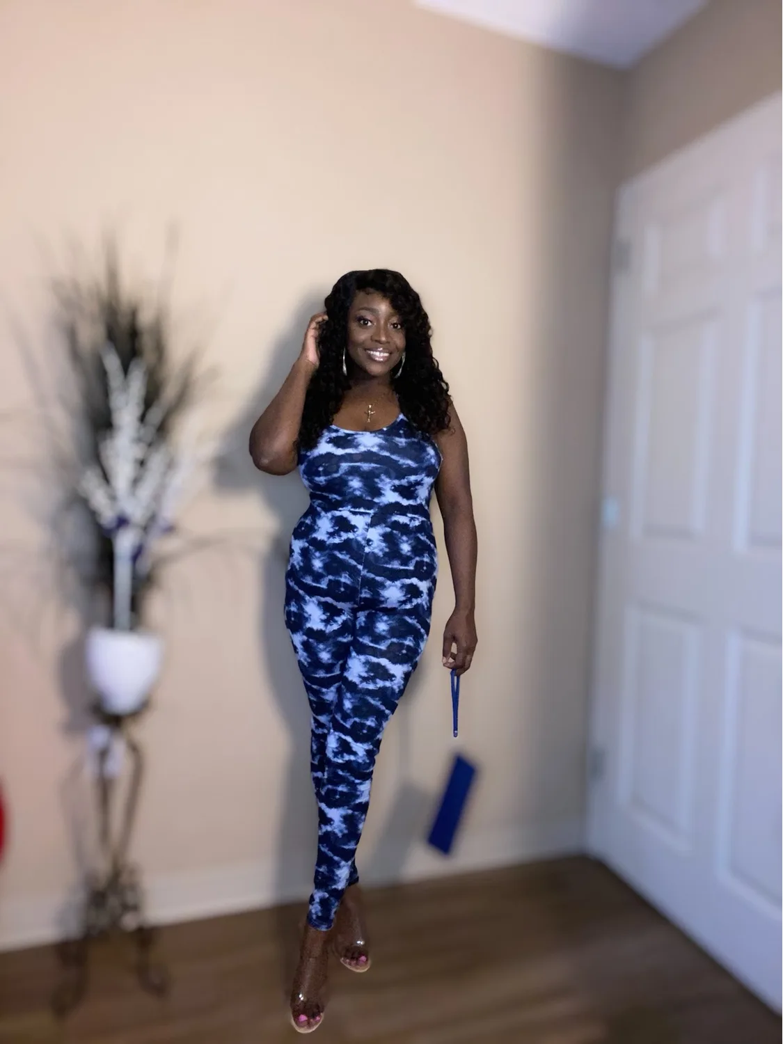 Royal Bue and baby blue jumpsuit