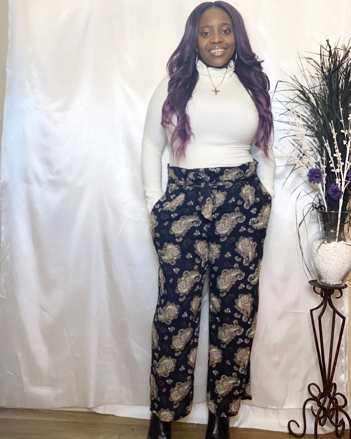 Paisley Print Pants